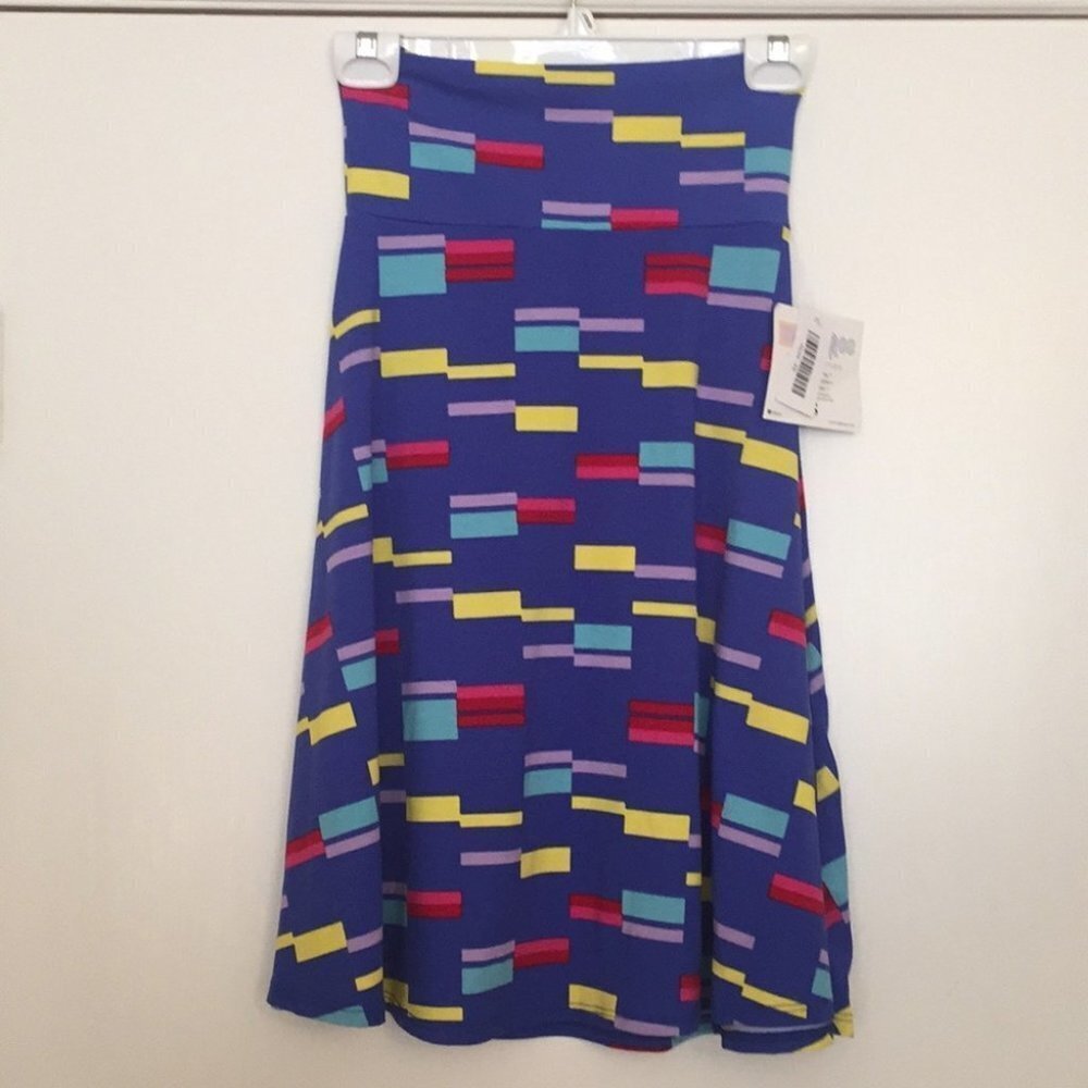 XS LuLaRoe Azure Skirt B02 529